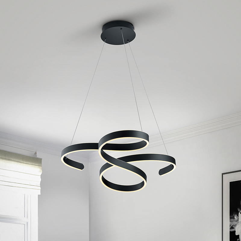 Antracit fönsterlampa modern, Davu, 52W, 3000K LED