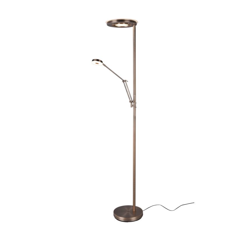 Brons läslampa golv modern, Yazid, 32W, justerbar ljusfärg LED