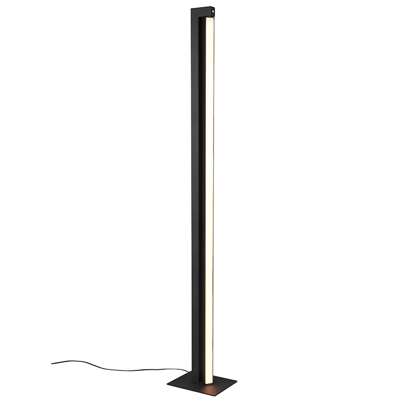 Svart golvlampa modern, Raihana, 21W, white switch LED, med beröringsdimmer