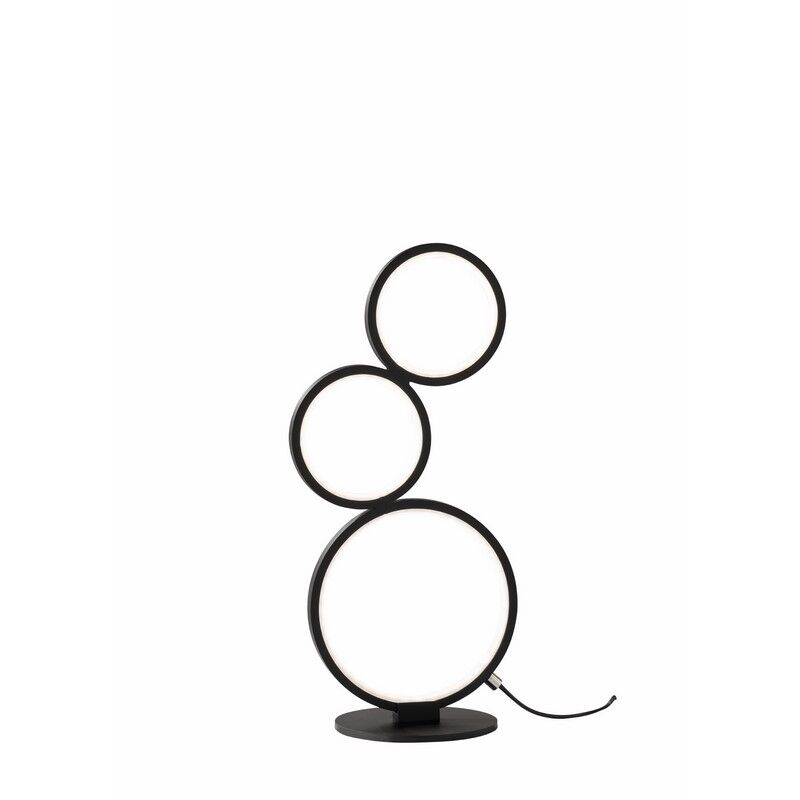 Svart bordslampa modern, Robon, 17W, 3000K LED, med brytare