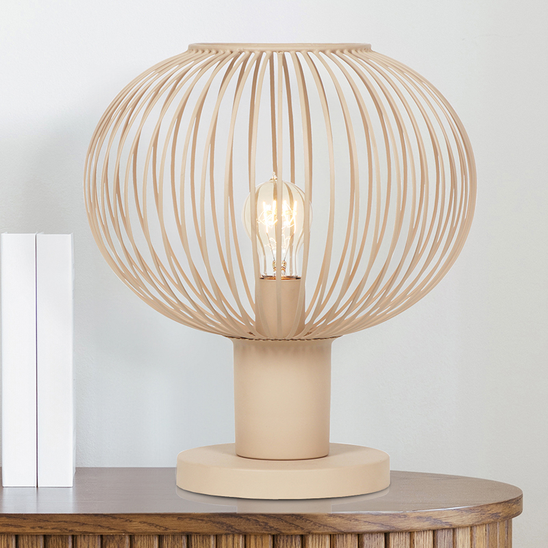 Beige bordslampa industri, Gjalt