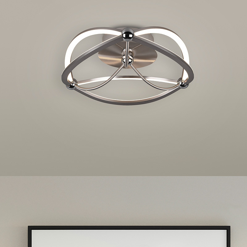 Nickel plafond modern, Remy, 20W, 3000K LED