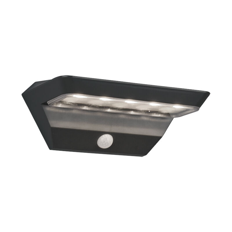 Antracit utomhus vägglampa med rörelsesensor modern, Sunniva, 5W, 3000K LED, IP44