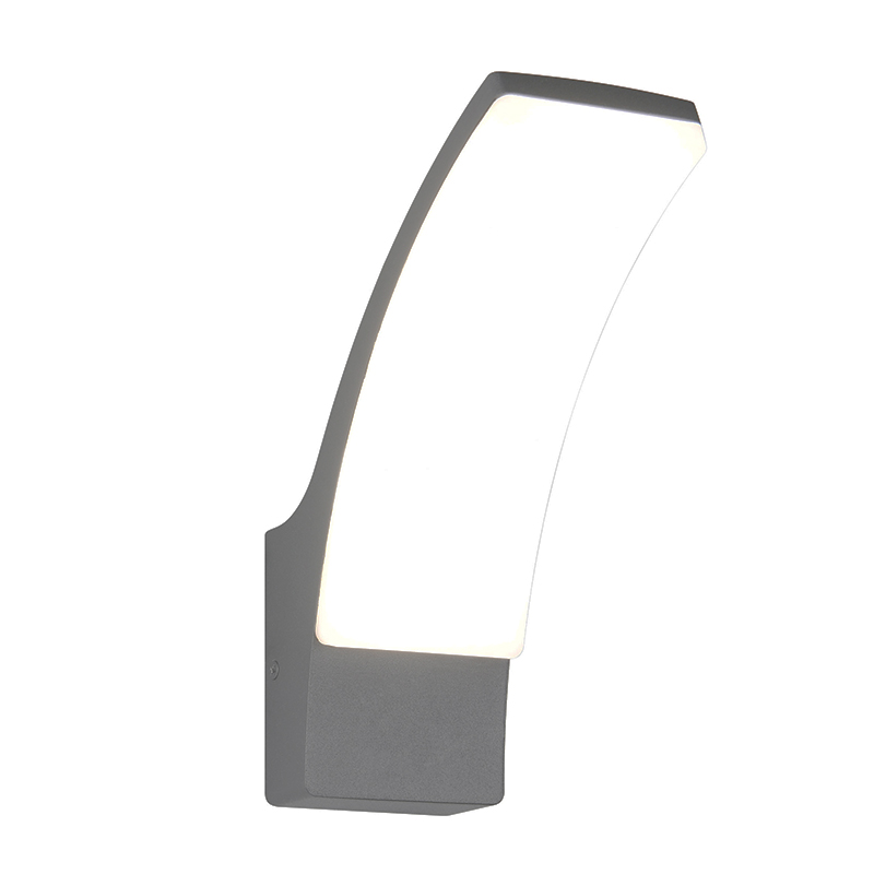 Antracit utelampa modern, Popke, 12,5W, 4000K LED, IP44