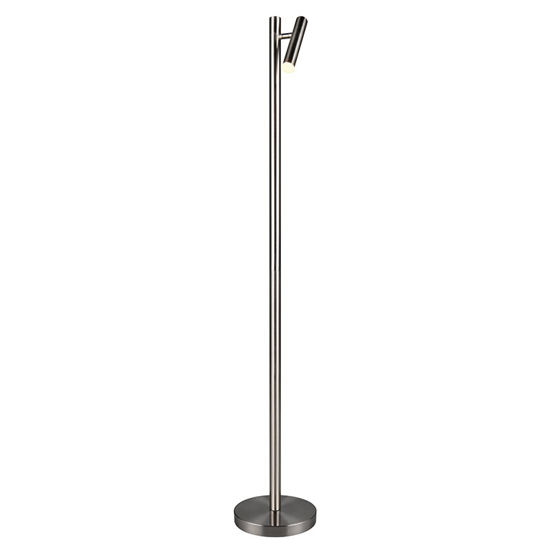 Nickel uppladdningsbar golvlampa modern, Peniguet, 3W, varm till kall vit justerbar LED, med beröringsdimmer