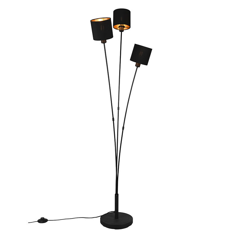 Svart golvlampa modern, Koge, med brytare