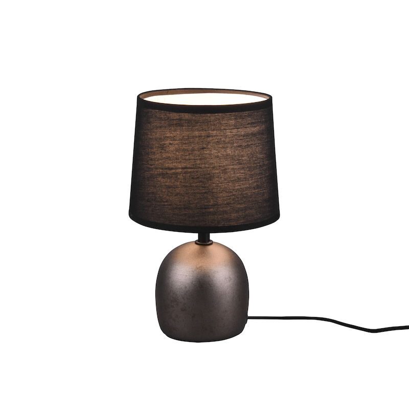 Keramik bordslampa nickel, Myrna, med brytare