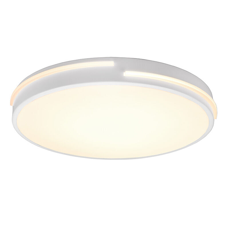 Vit plafond modern, Fadi, 24W, varm till kall vit justerbar LED, met fjärrkontroll