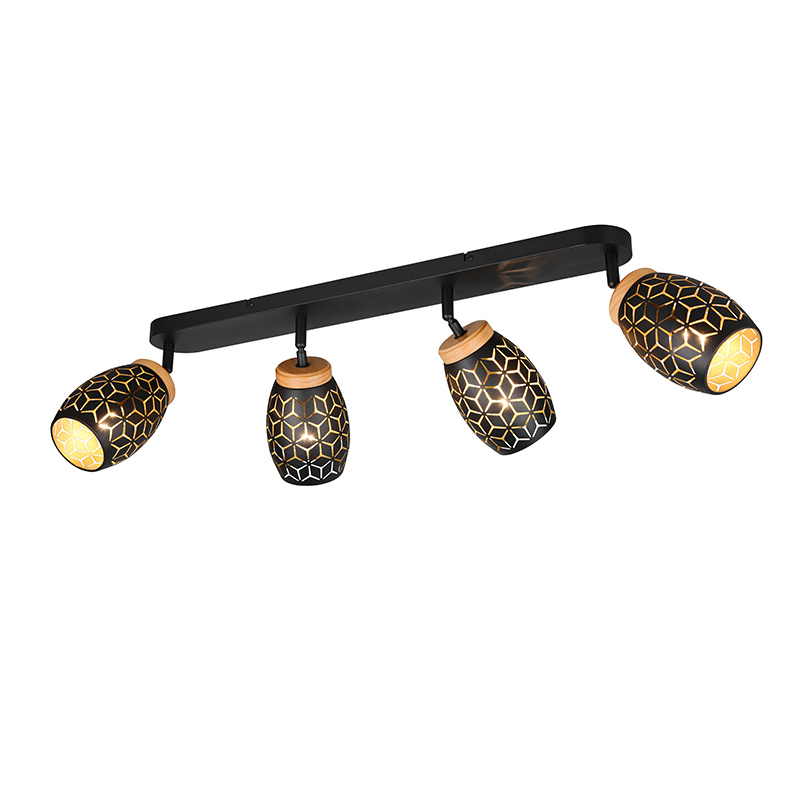 Svart spotlight tak modern, Delana