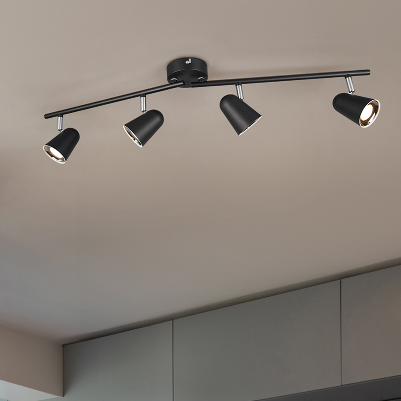 Svart spotlight tak modern, Taj, 3W, 3000K LED