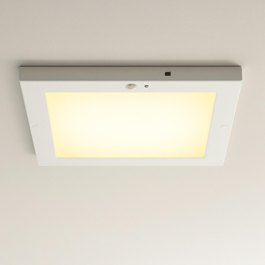 Plast taklampa med sensor vit, Luan, 20W, 3000K LED