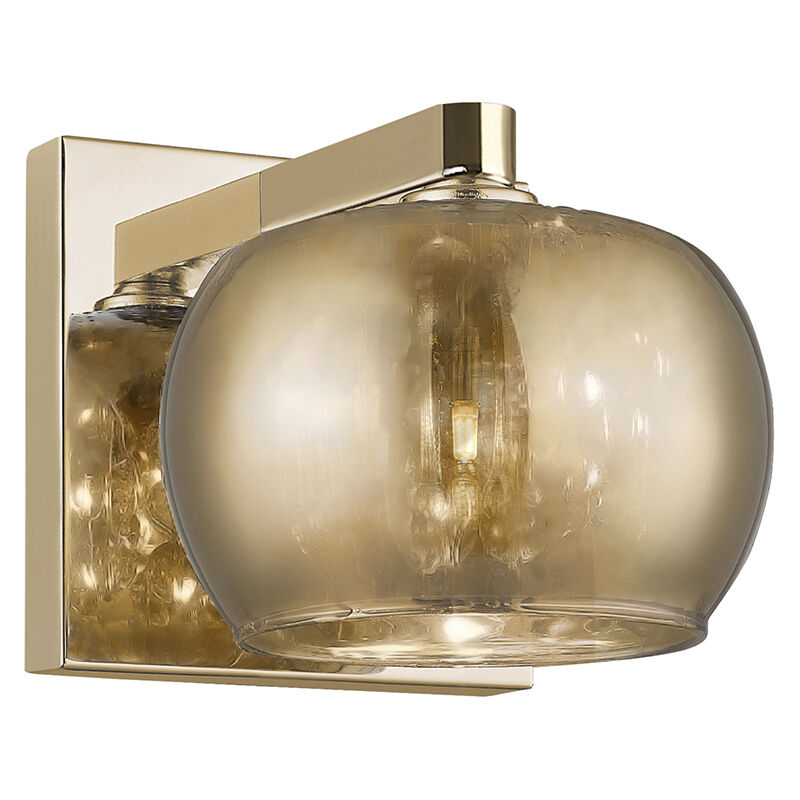 Design vägglampa guld, Krystel