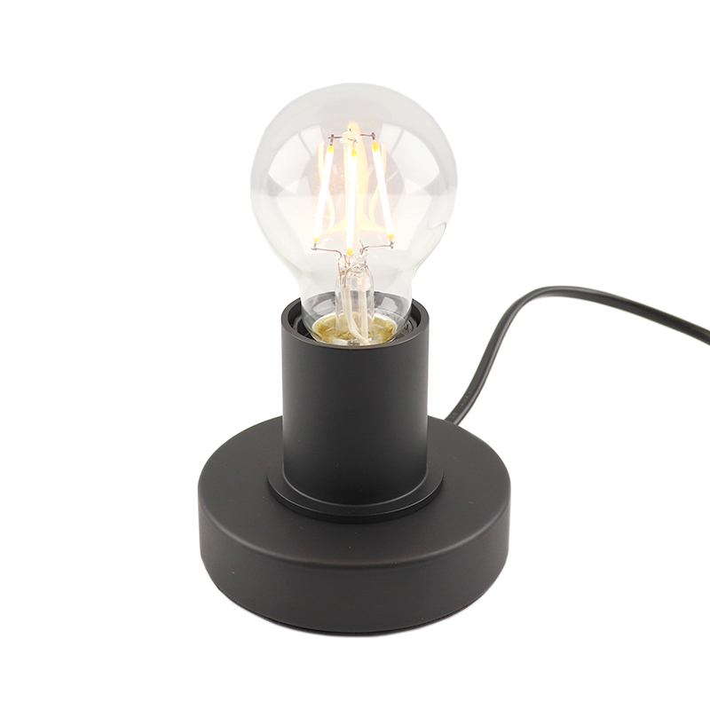 Aluminium bordslampa utan skärm svart, Rika
