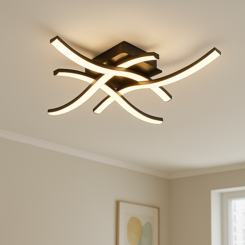 Modern taklampa svart, Julian, 16W, 2700K LED, 3 stegs dimmer