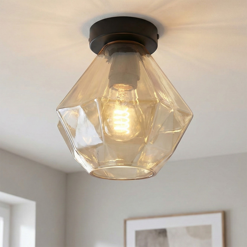 Retro taklampa bärnstensfärgad, Anoek