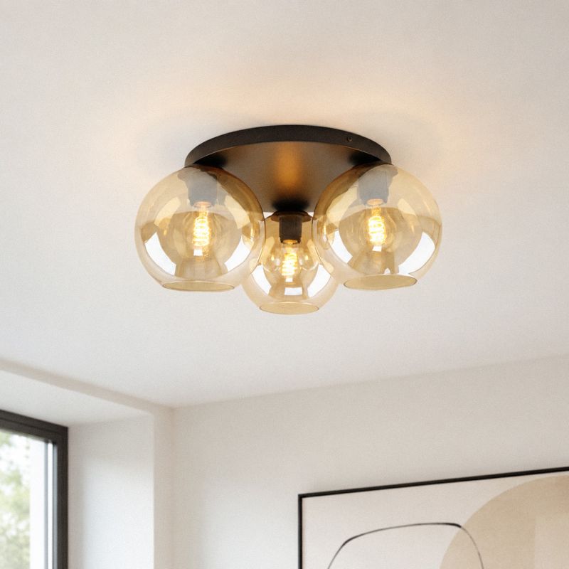 Design taklampa bärnstensfärgad, Emerson