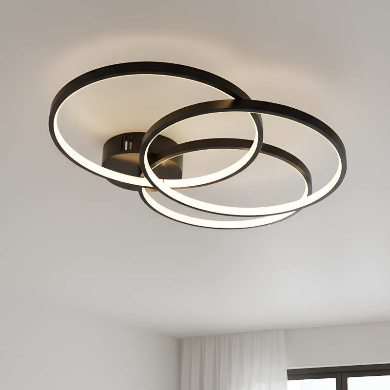 Design plafond svart, Giorgio, 42W, 3000K LED