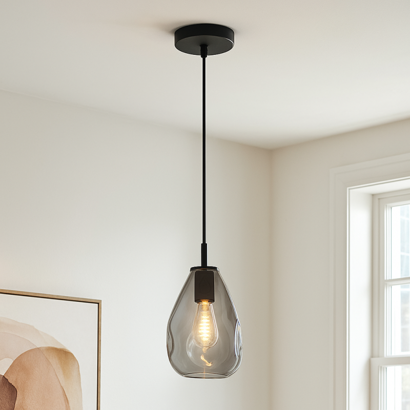 Design fönsterlampa grå, Evito