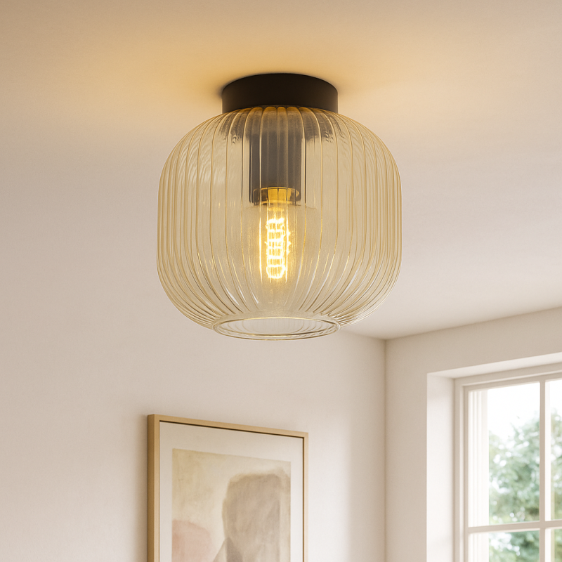 Retro taklampa bärnstensfärgad, Charlois Retro taklampa bärnstensfärgad, Charlois