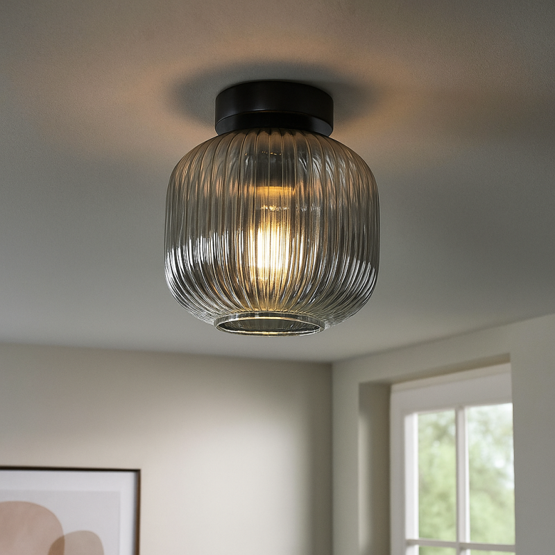 Retro taklampa grå, Charlois