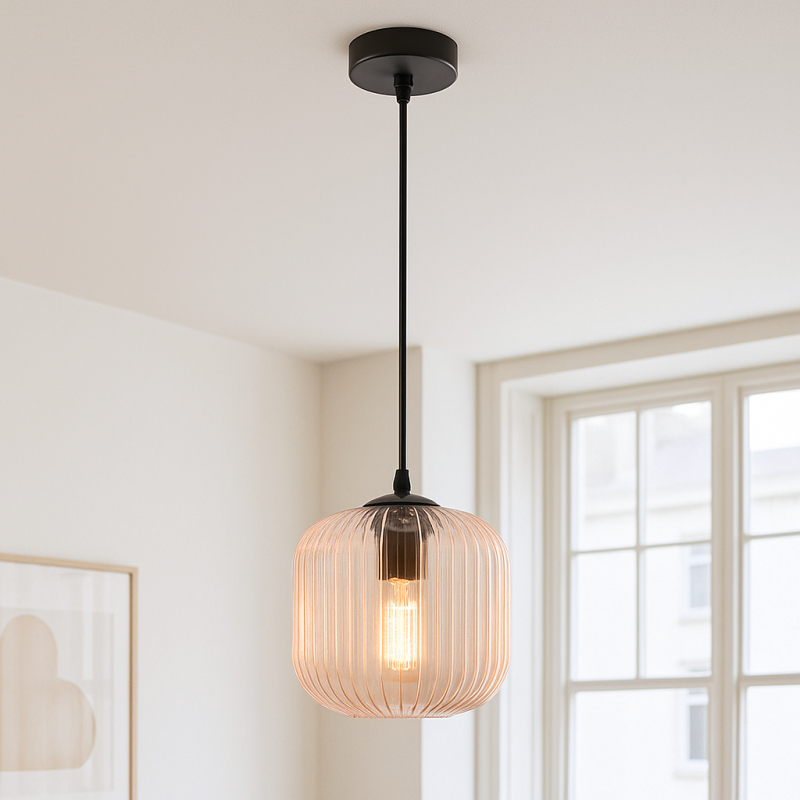 Design fönsterlampa rosa, Charlois