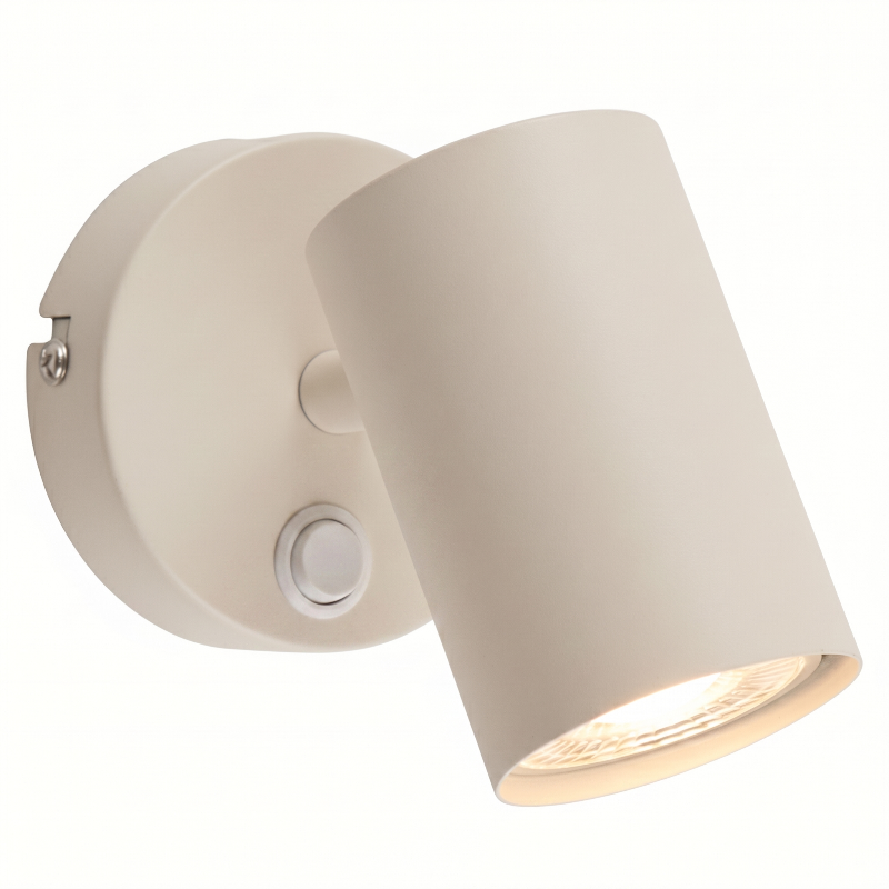 Modern väggspotlight beige, Elena, med brytare Modern väggspotlight beige, Elena, med brytare