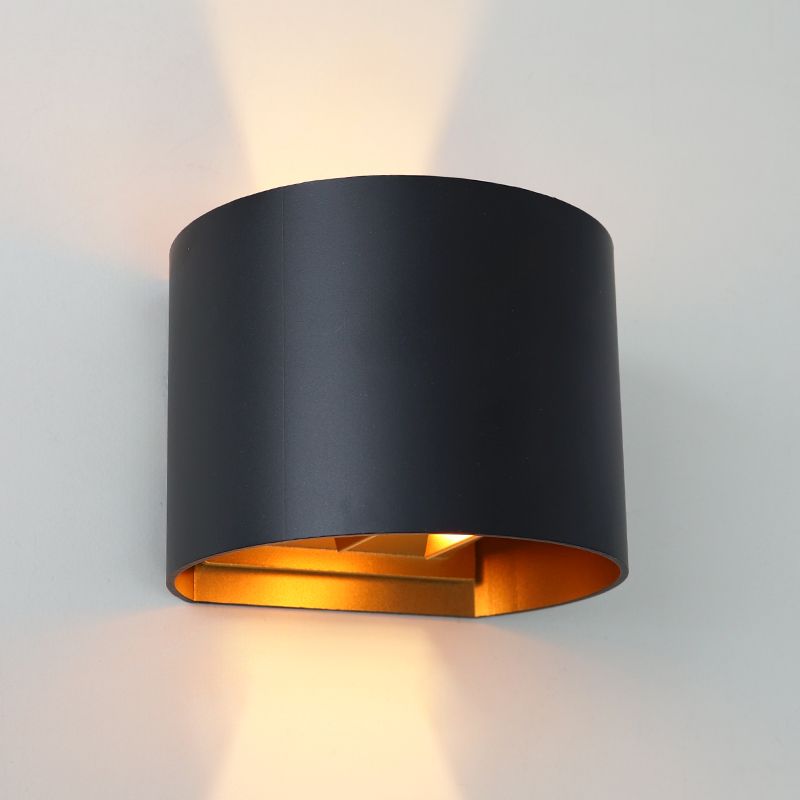 Modern up down vägglampa svart, Dion, IP65