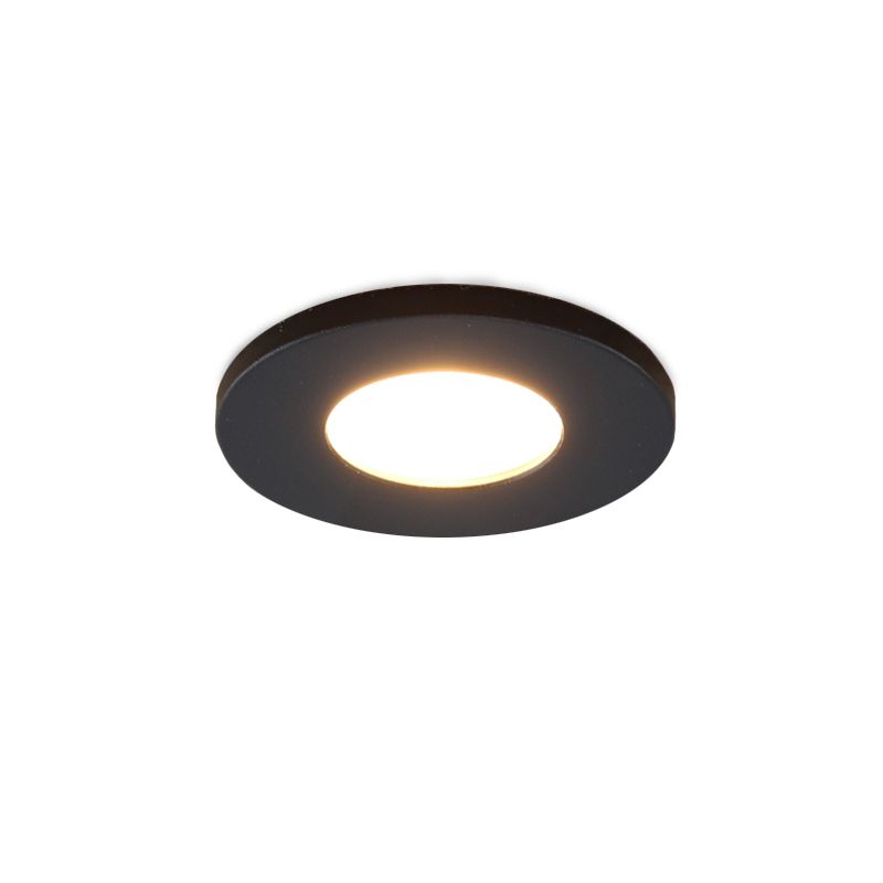 Svart infälld spotlight uterum Dico, IP65, dimbar Svart infälld spotlight uterum Dico, IP65, dimbar