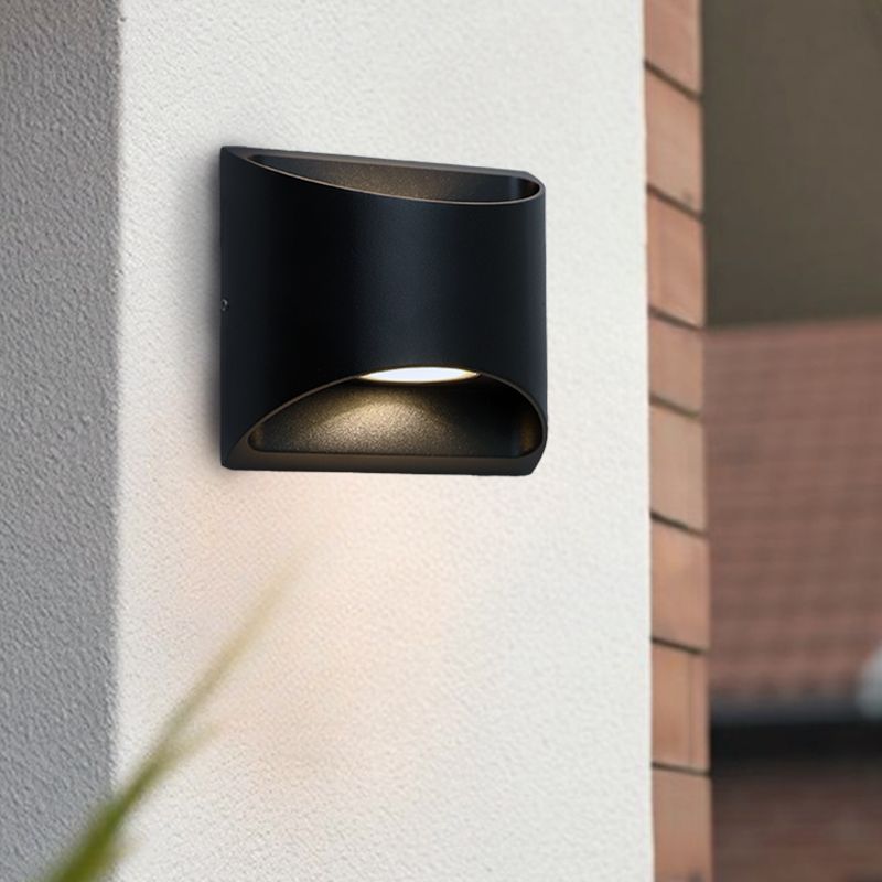 Modern utelampa svart, Stein, 8W, 3000K LED, IP54 Modern utelampa svart, Stein, 8W, 3000K LED, IP54