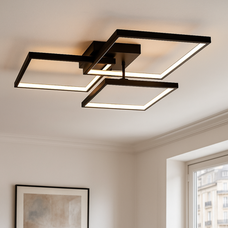 Modern taklampa svart, Giorgio, 38W, 2700K LED