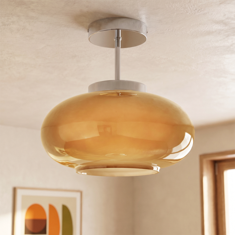 Retro taklampa taupe, Elba Retro taklampa taupe, Elba