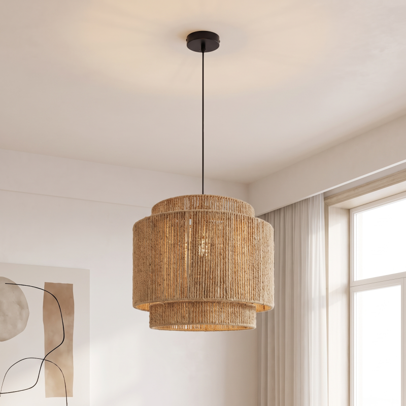 Japandi fönsterlampa brun, Sanny