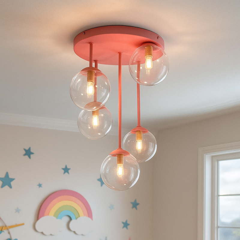 Design taklampa rosa, Stacy