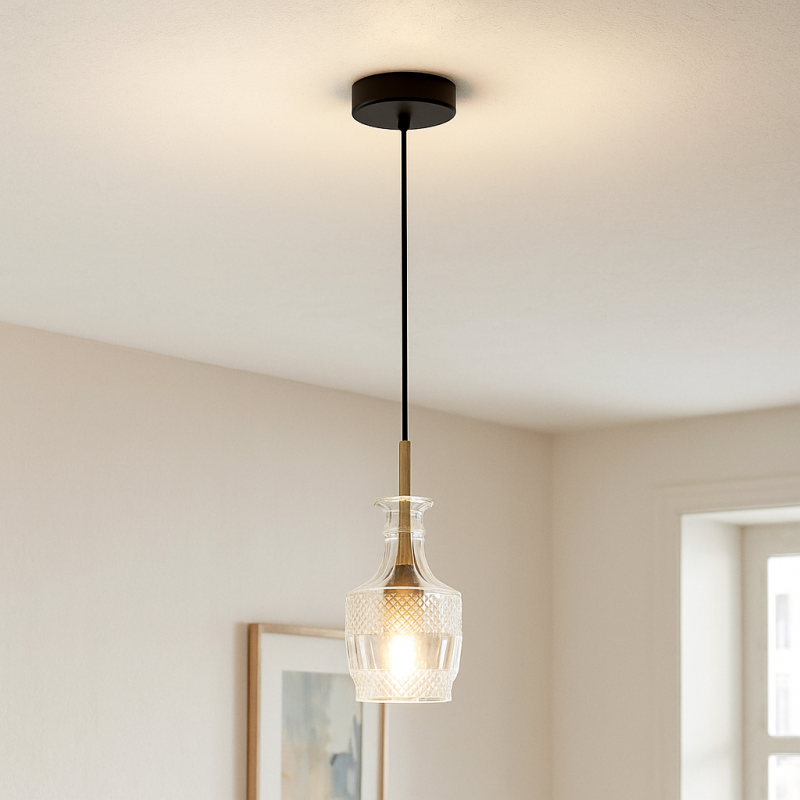 Design fönsterlampa transparent, Danny