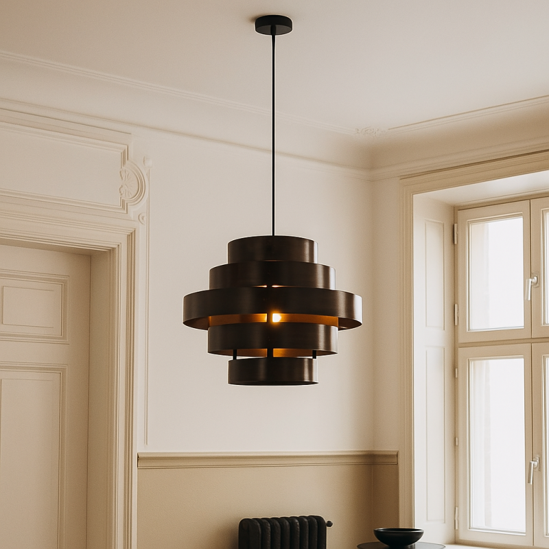 Rustik fönsterlampa brun, Jana