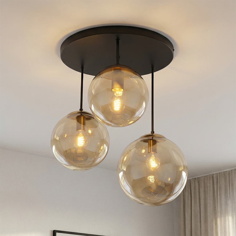 Design taklampa bärnstensfärgad, Dolf Design taklampa bärnstensfärgad, Dolf