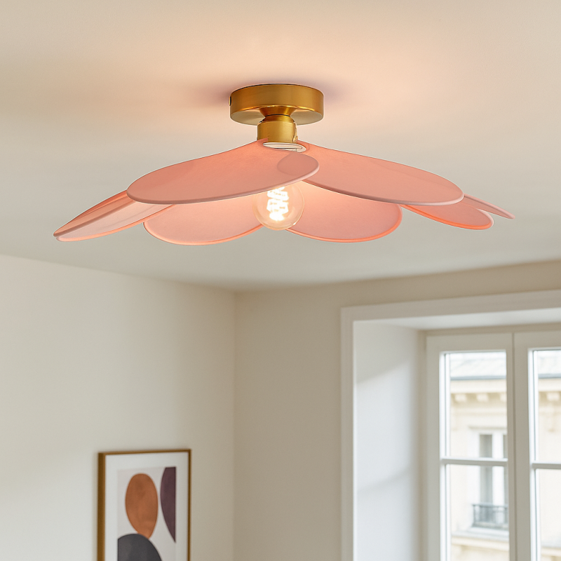 Rustik taklampa rosa, Nena