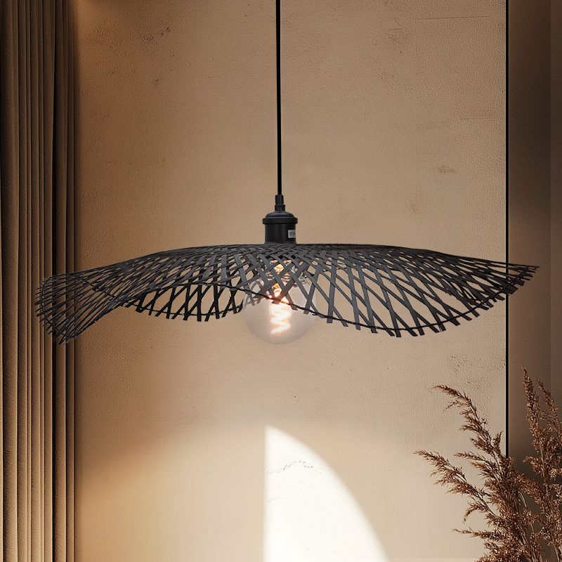 Bambu fönsterlampa svart, Romee