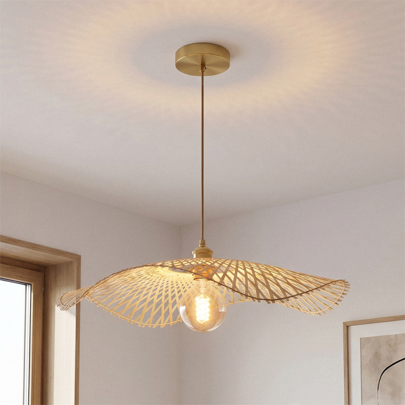 Bambu fönsterlampa brun, Romee