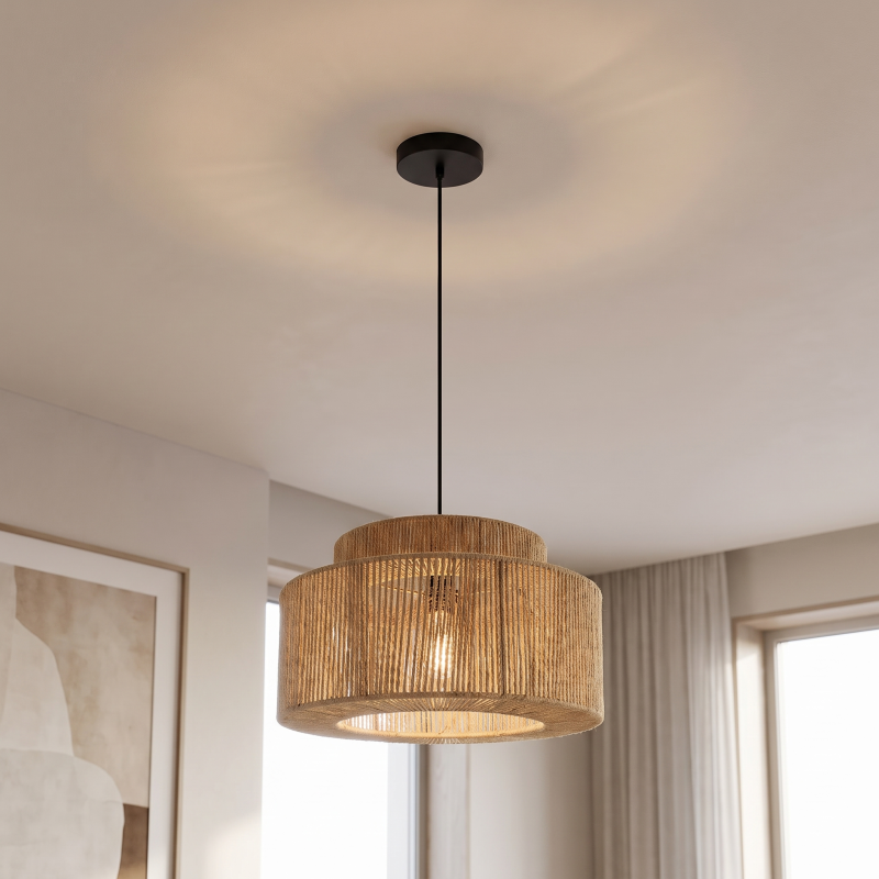 Japandi fönsterlampa brun, Selena