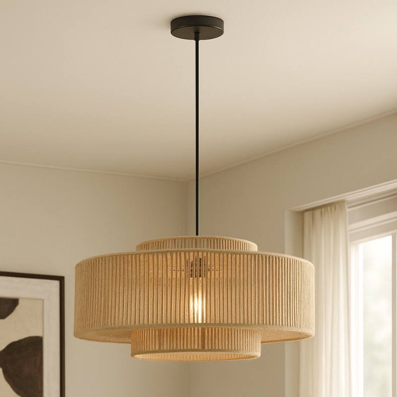 Rustik fönsterlampa brun, Selena