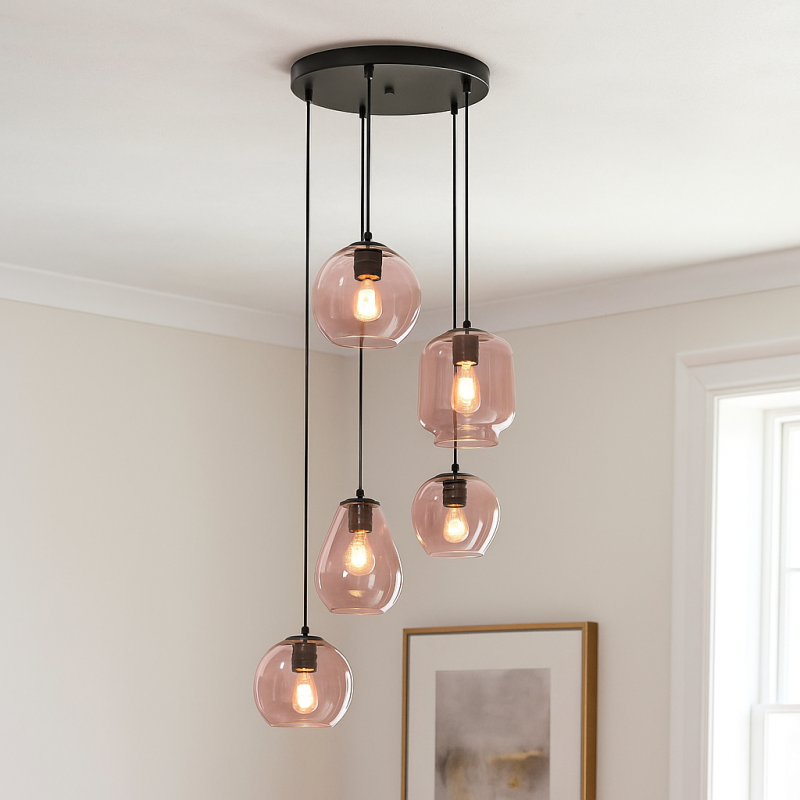 Modern fönsterlampa rosa, Caia