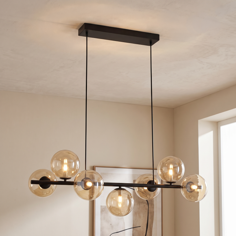 Design fönsterlampa bärnstensfärgad, Remo