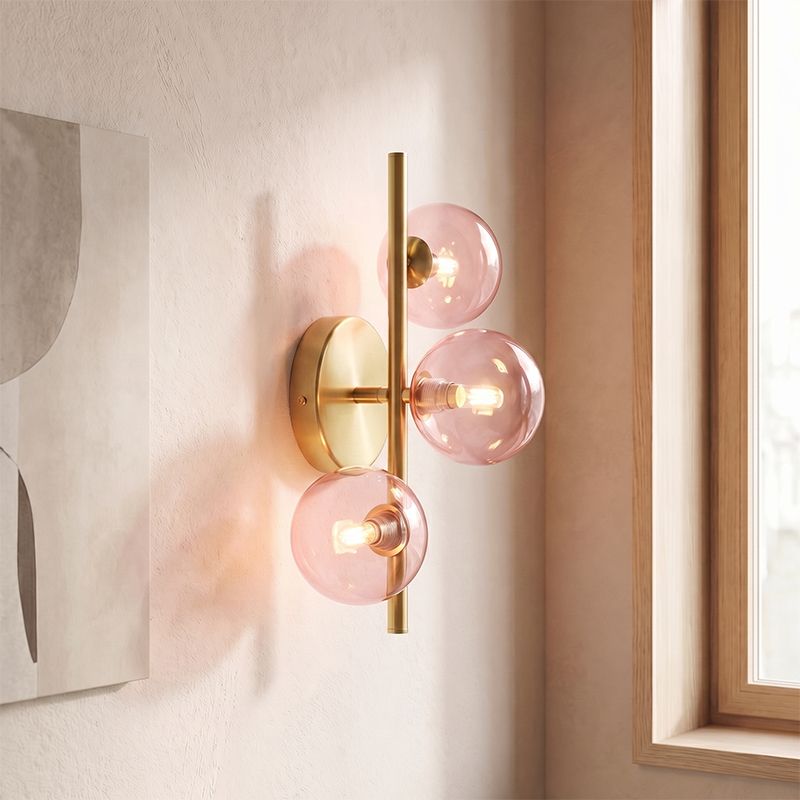 Design vägglampa rosa, Remo