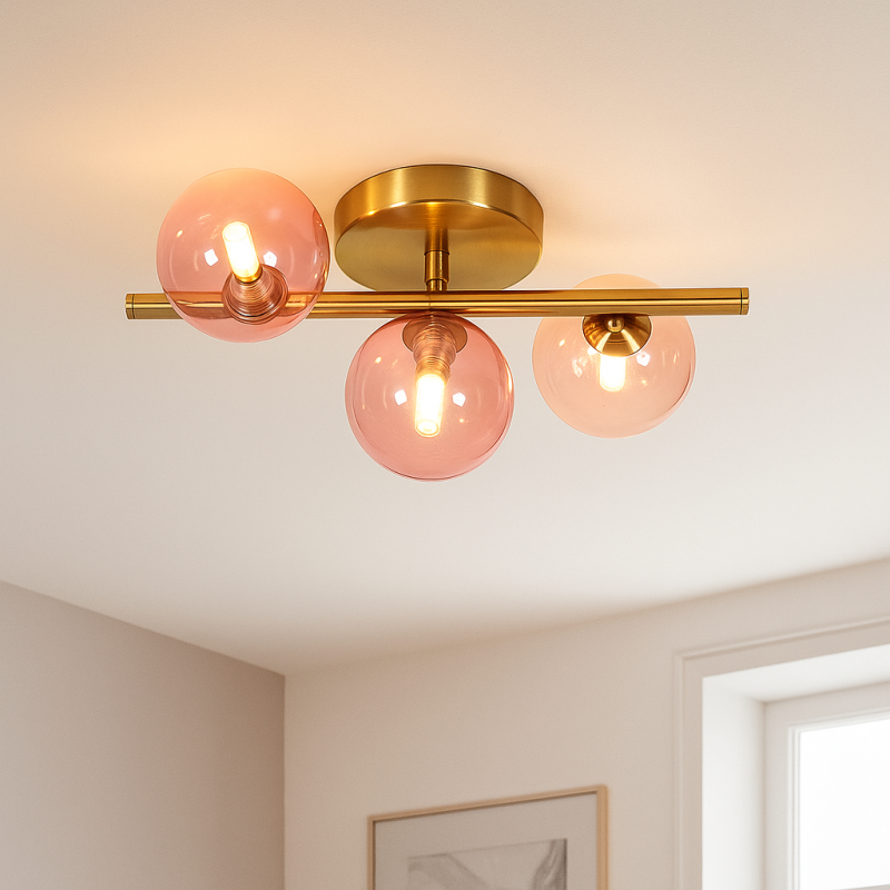 Design taklampa rosa, Remo