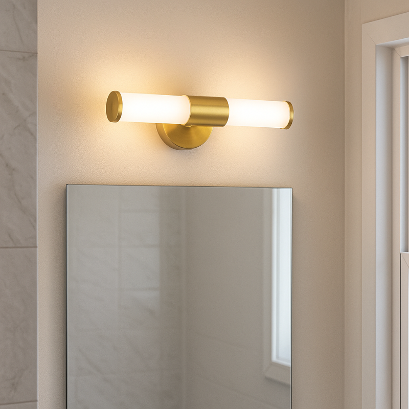Modern badrumslampa vägg guld, Callum, IP44 Modern badrumslampa vägg guld, Callum, IP44
