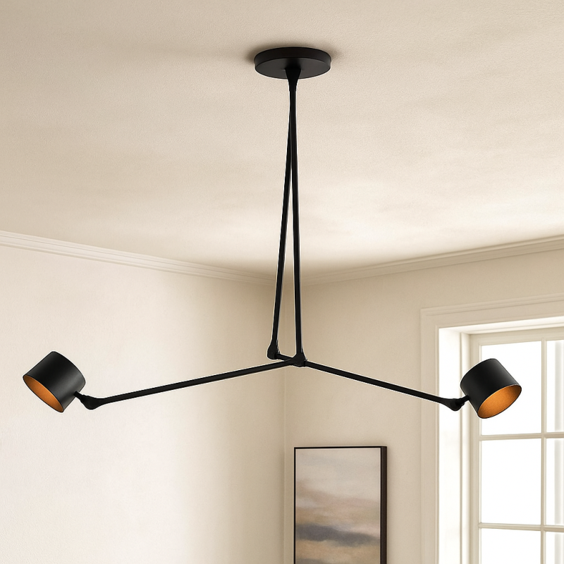 Modern taklampa svart, Rinke