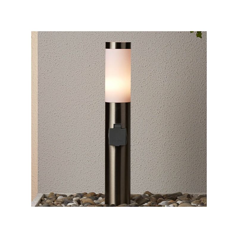 Plast utelampa nickel, Tom, IP44