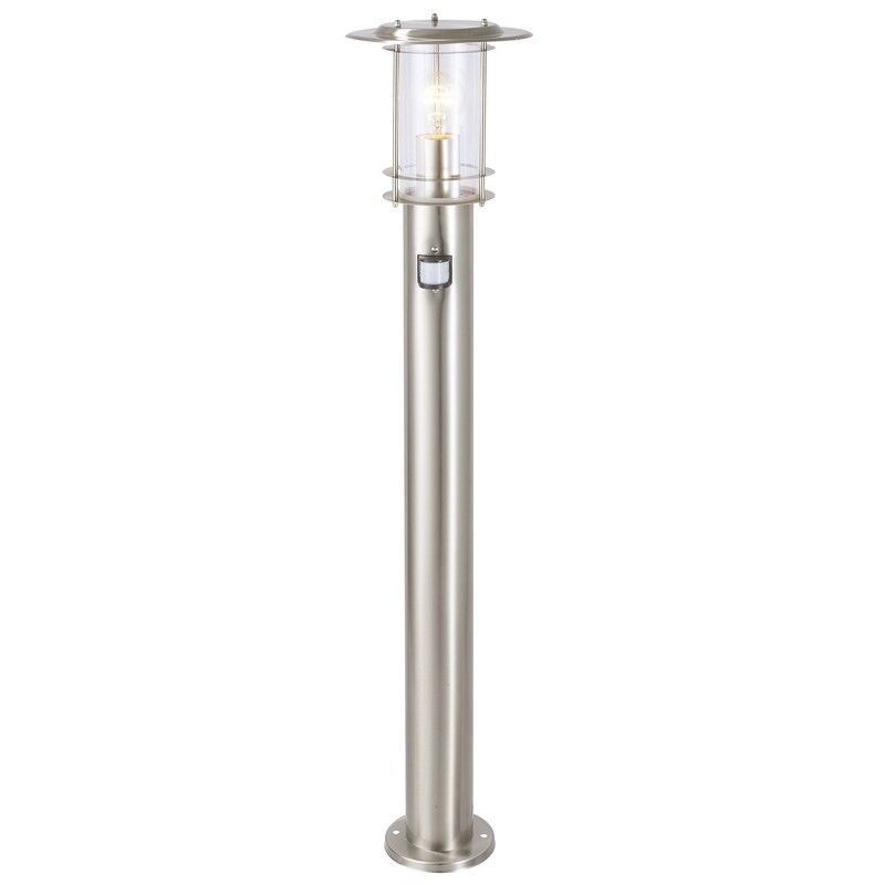 Metall golvlampa utomhus med rörelsesensor krom, Shamayra, IP44 Metall golvlampa utomhus med rörelsesensor krom, Shamayra, IP44
