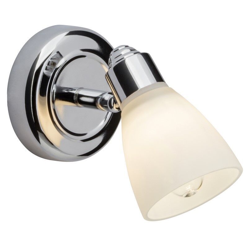Metall väggspotlight krom, Josefa, IP44